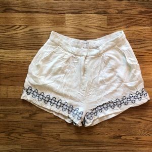 Urban Outfitters White Flowy Shorts